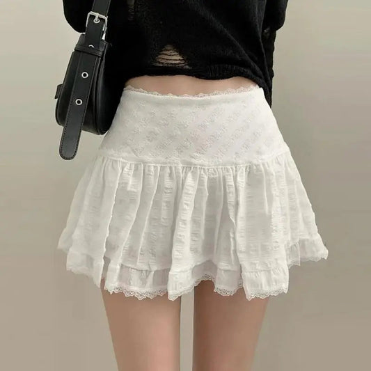 Lace Sweet Cake Waist Skirt