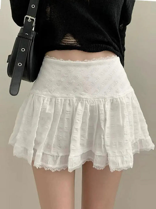 Lace Sweet Cake Waist Skirt