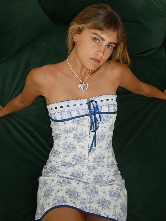 Floral Printed Mini Vacation Dress