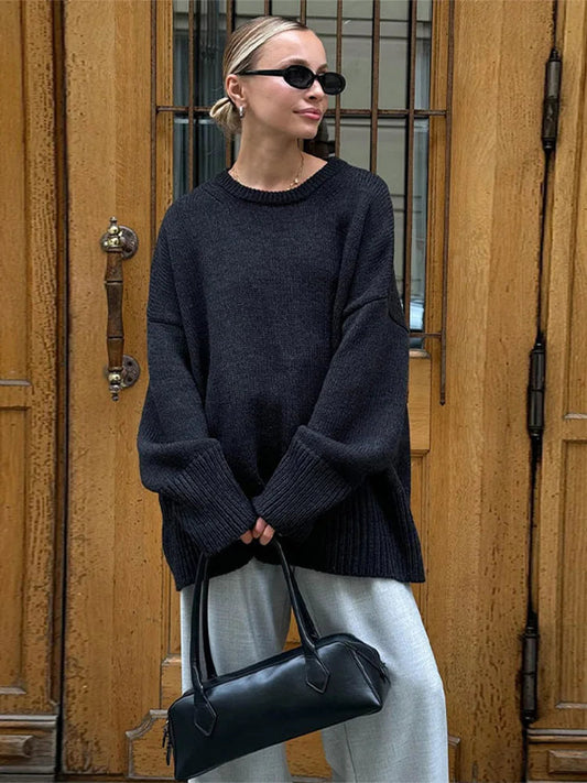 Casual Retro Long Sleeve Sweater