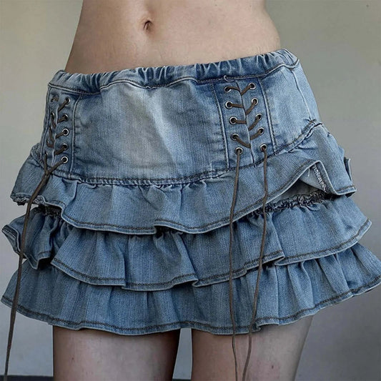 Sweet Kawaii A-Line Denim Skirt