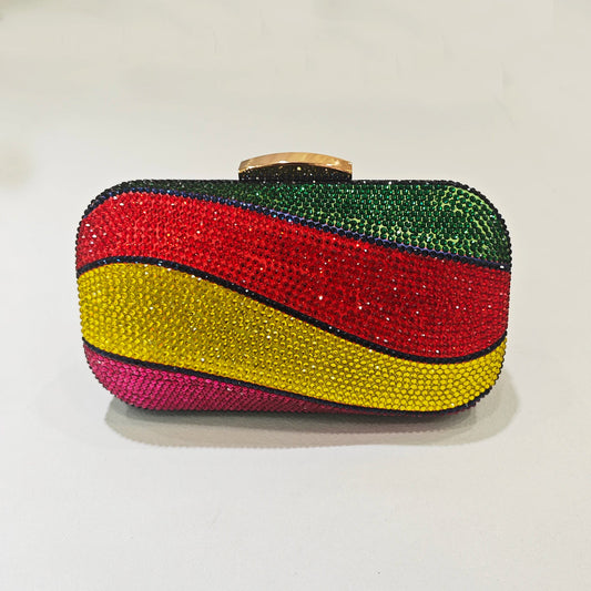Multi Color Diamond Wedding Crystal Wristlet