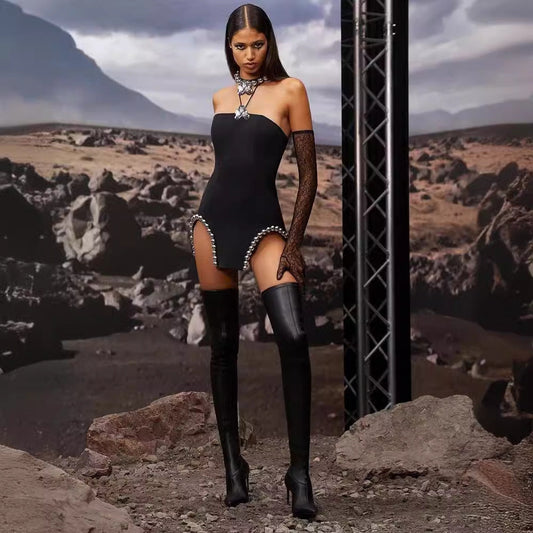 Slim Fit Sequin Evening Prom Dress