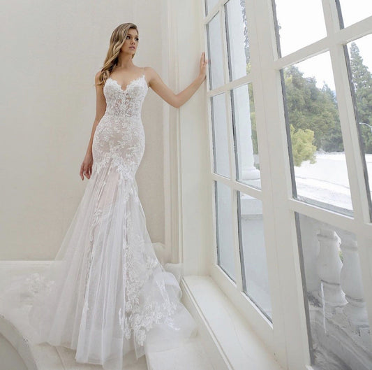 Lace Mermaid Tail Wedding Dress