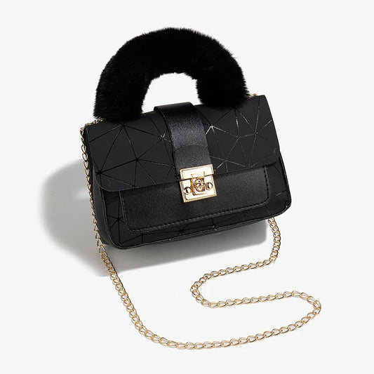 Plshoph Small Square Printed Messenger Handbag