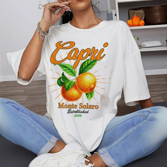 Capri Orange Italy Vacation T-shirt