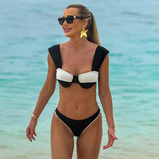 Solid Two Piece Micro Bikini Set