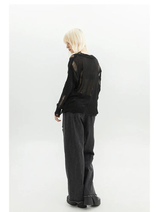 Dark Medieval 90s Style Denim Troshoper