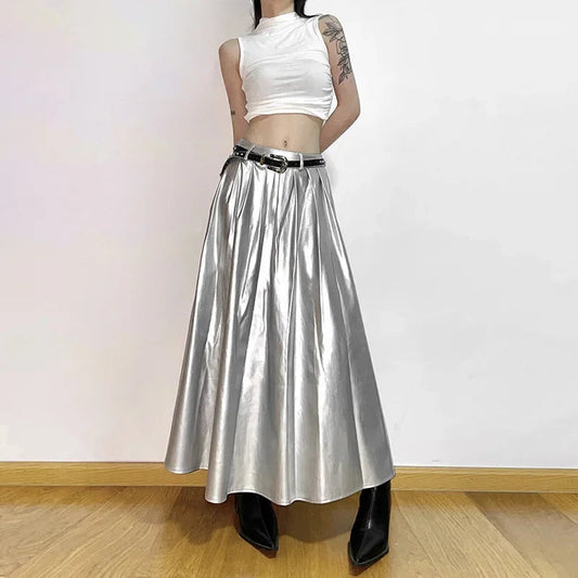Tall Waist Folded Futuristic Skirt