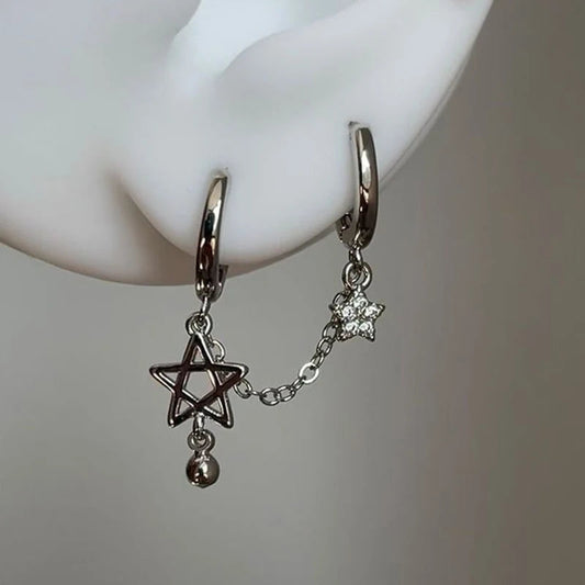 Dark Victorian Indshoptrial Black Cross Rhinestone Earring