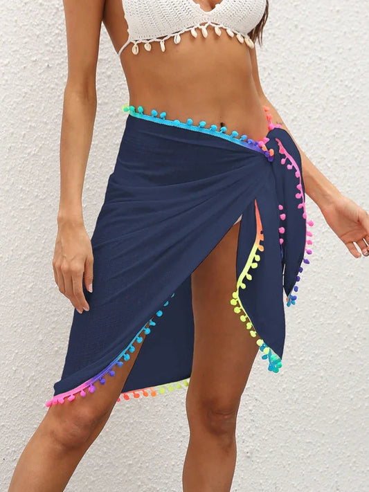 Gradient Tassel Beach Shawl Wrap Cover Up