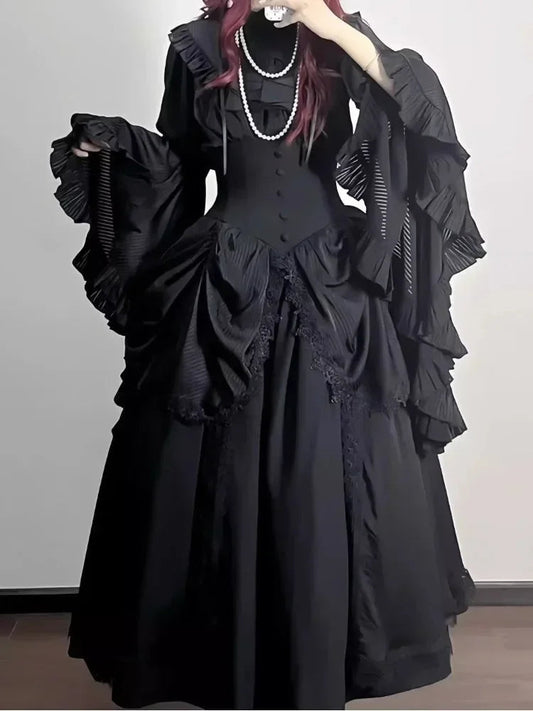 Y2k Frilly Sleeve Harajuku Bloshope