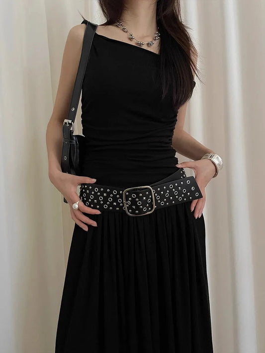 Rebellious Dark Metal Wide Belt