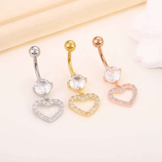 Crystal Dangle Gothic Belly Ring