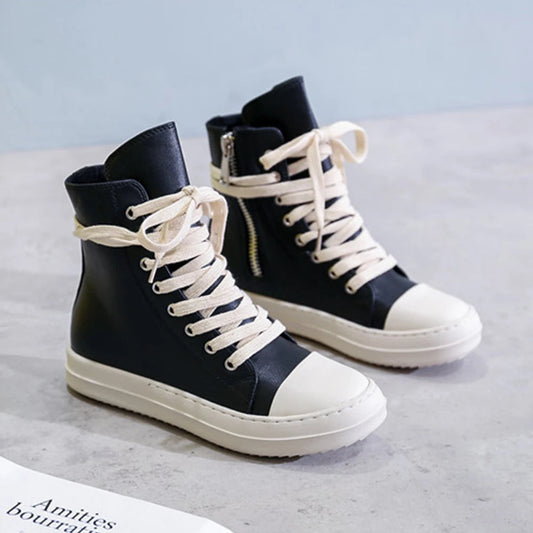 Tall Upper Leather Bulky Sneaker