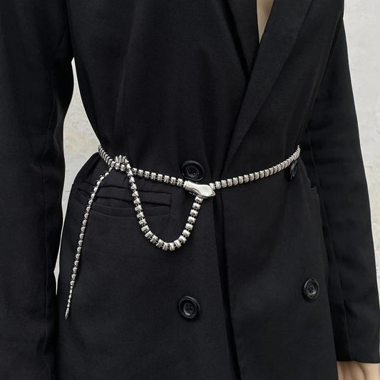 Distinct Gothic Serpent Head Metal Belt