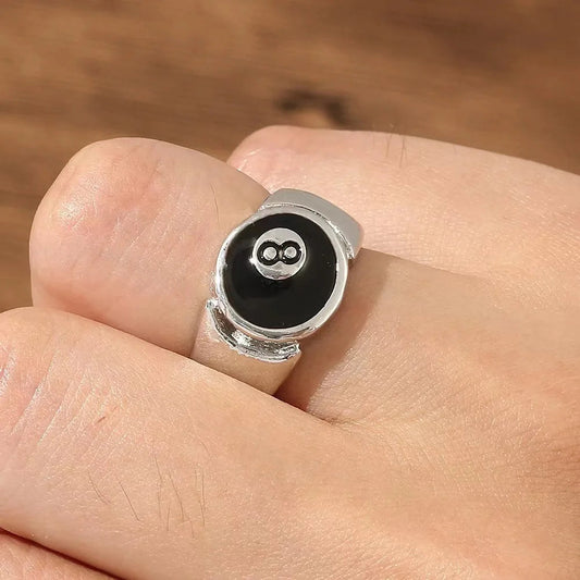 Rebel Dark Billiard Number Changeable Ring
