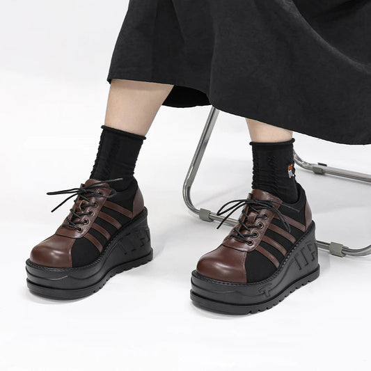 Dark Wedge Platform Rebel Sneaker