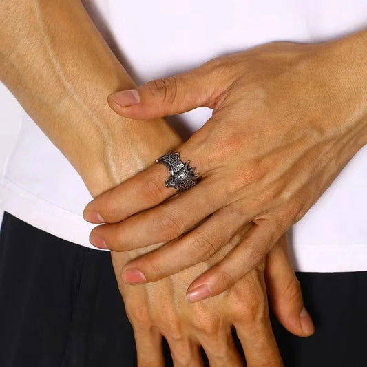 Antique Halloween Bat Gothic Ring