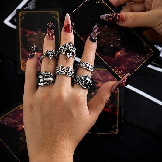 Halloween Mysterioshop Skull Star Ring