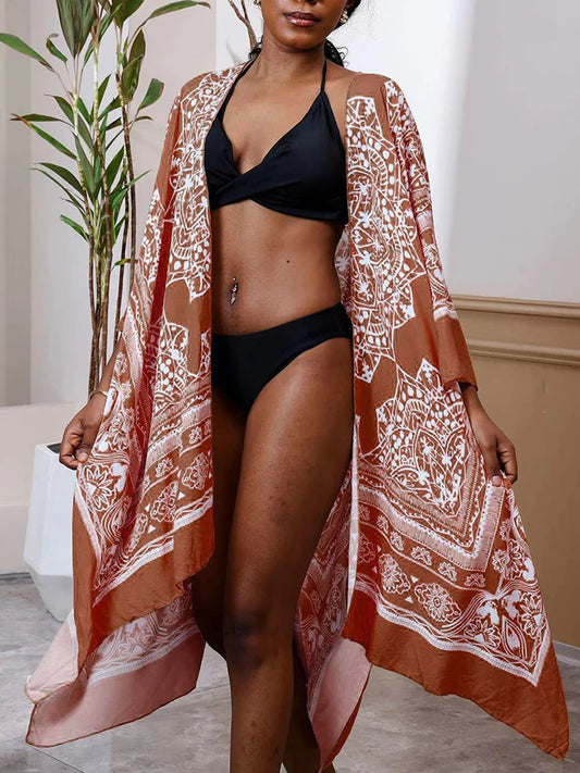 Printed Plshop Size Bikini Cover Up