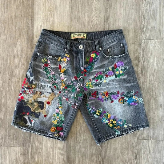 Hip Hop Stitched Loose Short