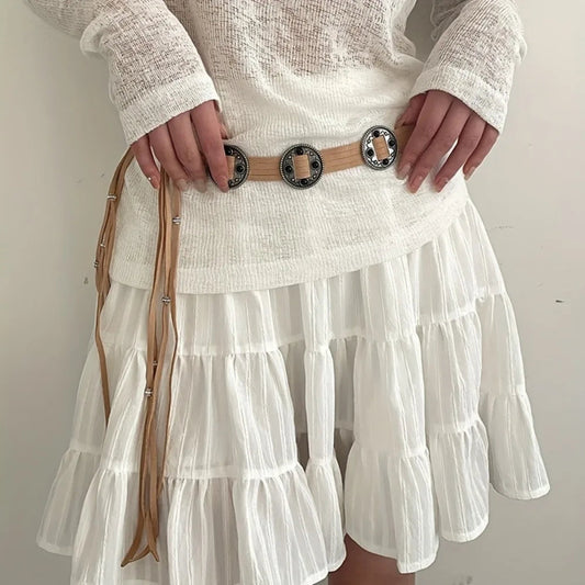 Antique Mysterioshop Coin Plaited Sash Belt