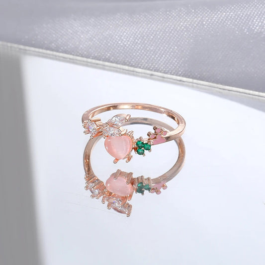 Dark Animal Butterfly Zircon Star Ring