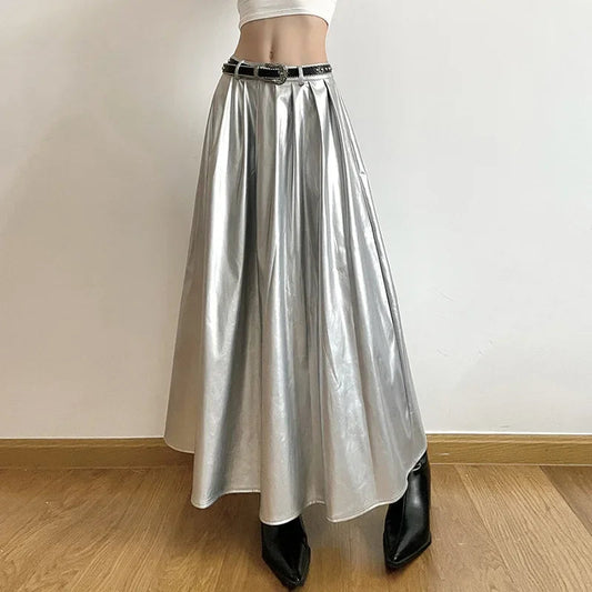 High Waist Pleated Cyberpunk Skirt