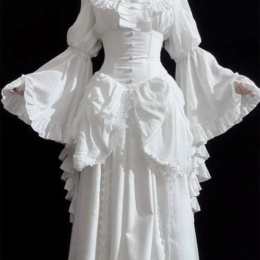 Y2k Frilly Sleeve Harajuku Bloshope