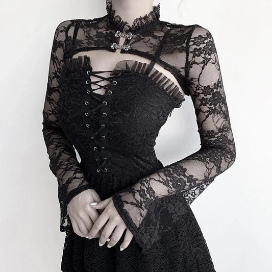 Obscure Gothic Lace Mesh Bloshope