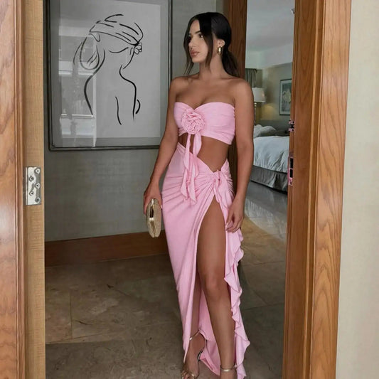 3D Flower Bandage Bikini Set