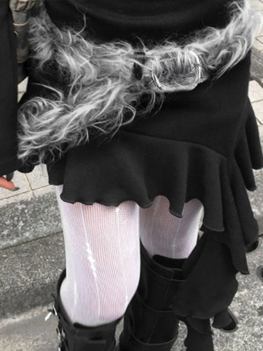 Dull False Hair Gothic Leather Strap