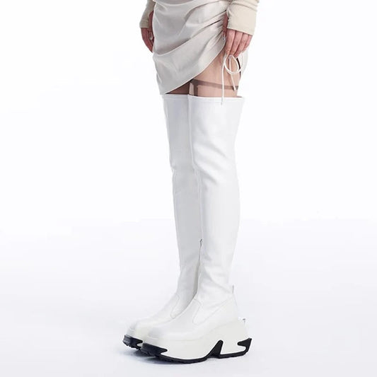 Females Punk 10 CM Platform Chunky Gothic Boot