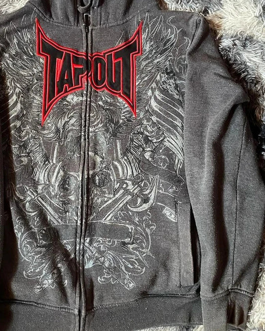 Y2K Mysterioshop Visual Zipper Hoodie