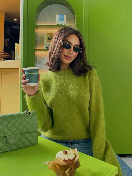 Simple Cashmere Round Neck Sweater