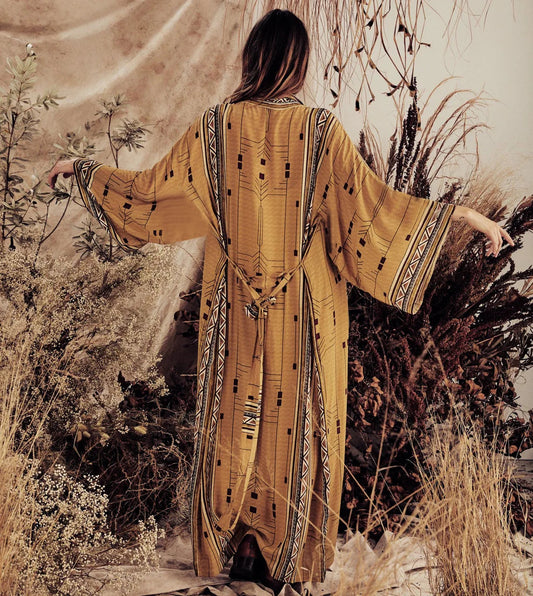 Boho Kimono Rayon Print Bikini Cover Up Loose Summer Dress