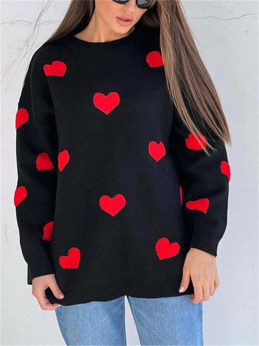 Loose Fashion Patchwork Long Sleeve Sweater