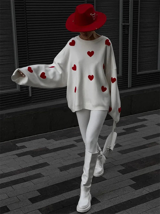 Loose Fashion Patchwork Long Sleeve Sweater