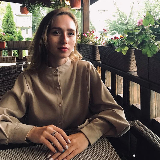 Vintage Lantern Sleeve Loose Stand Collar Bloshope