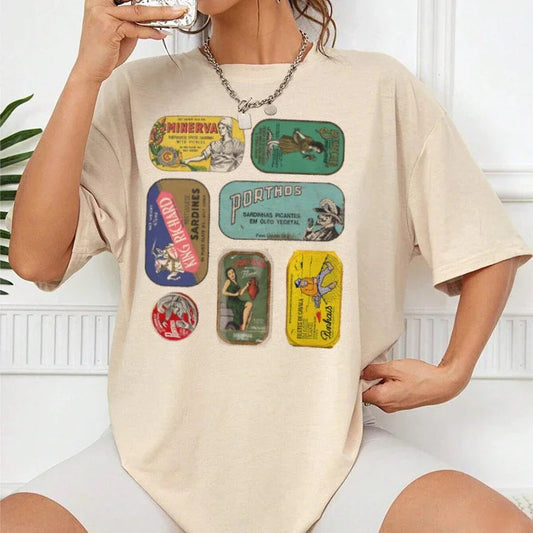 Canned Sardines Funny Foodie T-shirt