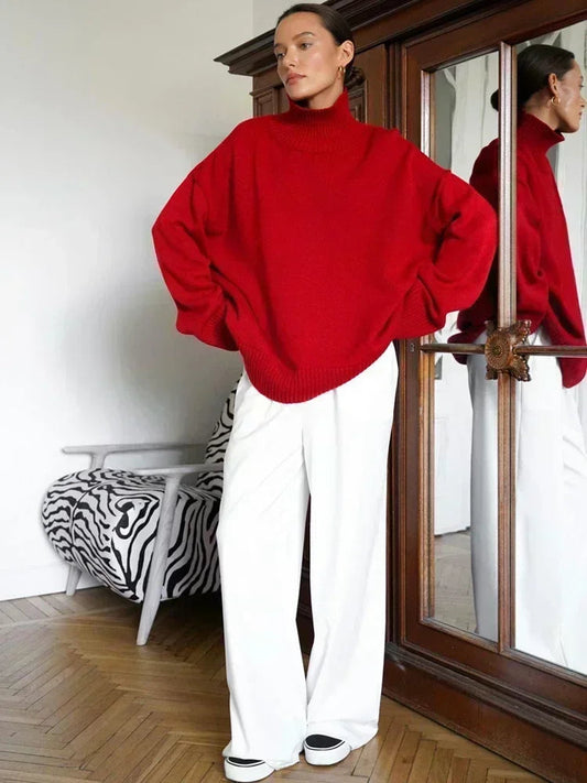 Oversize Vintage Turtleneck Winter Sweater