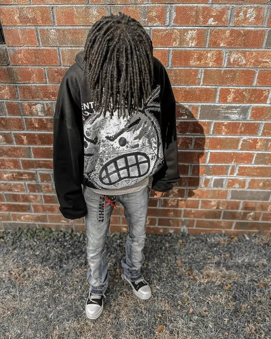 Cartoon Pattern Printed Hoodie