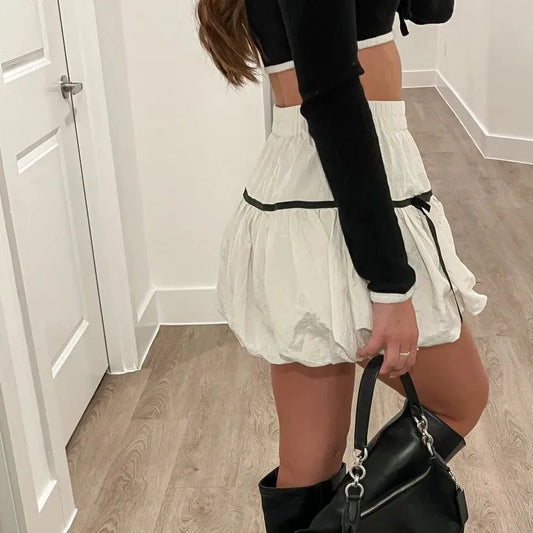 Bubble High Waist Balloon Skirt