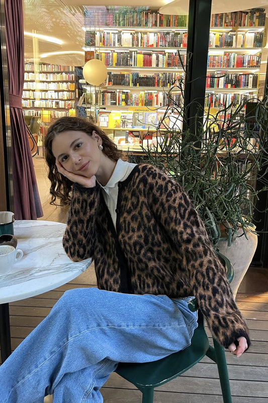 Retro Soft Touch Leopard Cardigan