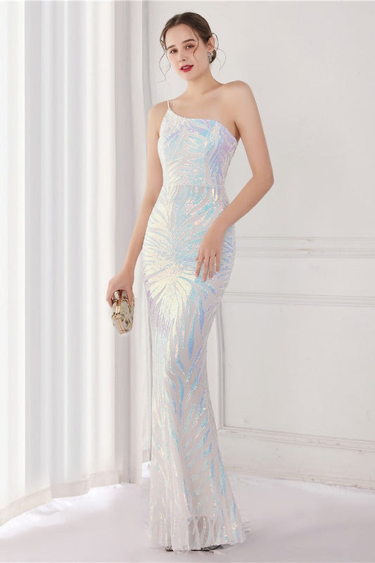 Sparkle Beaded V Neck Party Gown Formal Dress