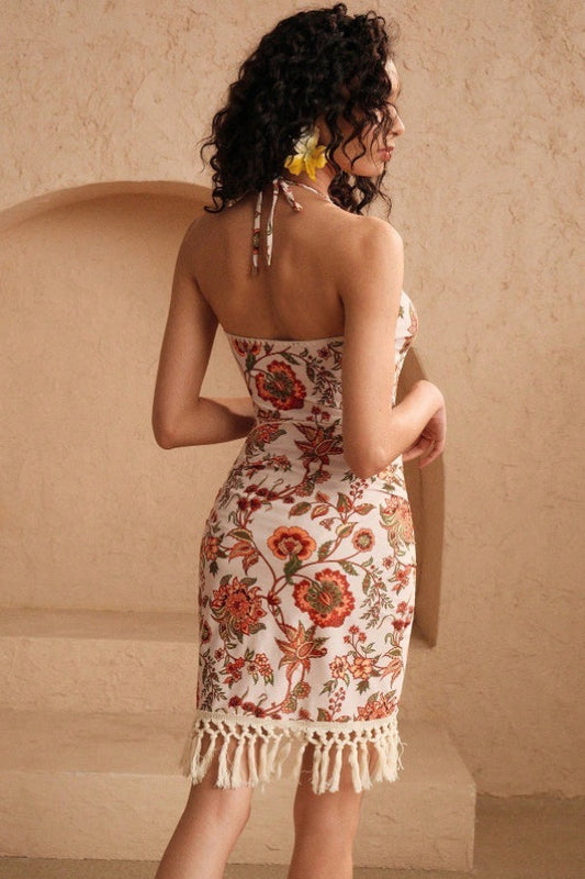 Tassel Hem Elegant Two Piece Swim Set