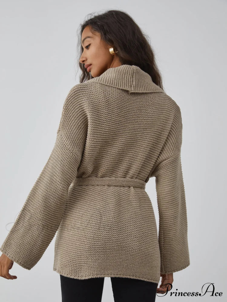 All I Graceful Wanted Tie Cardigan Sweaters-L