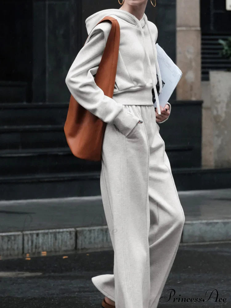 Athleisure Charming Drawstring Hoodie Sweatshirts & Hoodies-L