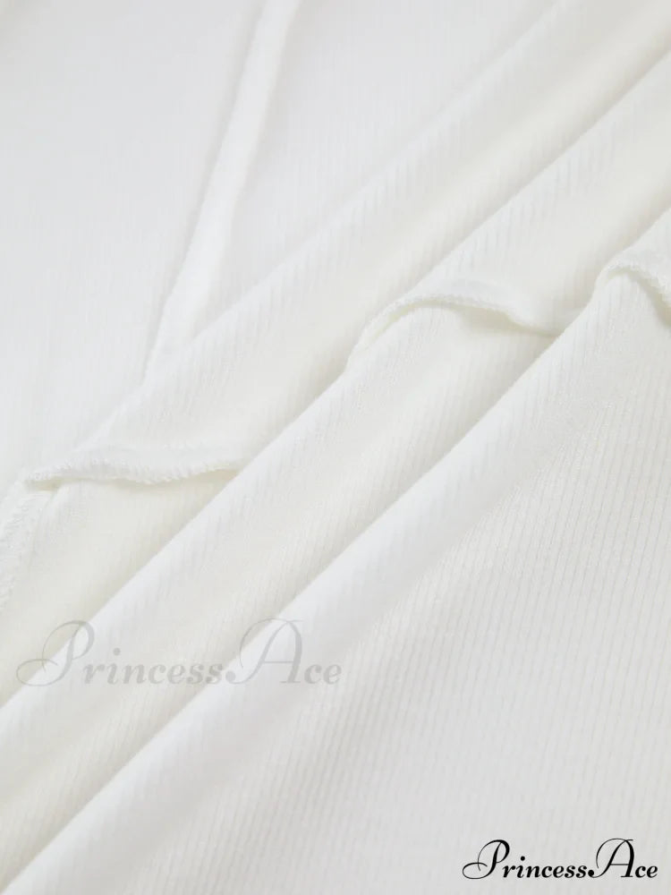 Basic Piping Graceful Long Sleeve Top T-Shirts